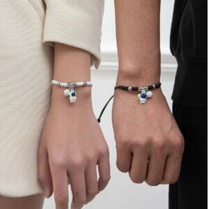 2 Pieces Couple Bracelet Glowing in Dark Astronaut Accessory